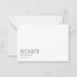 modern minimalistisch schlicht grau und weiß mitteilungskarte