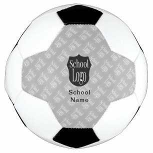 Modern Minimalistisch School Logo Grau Fußball