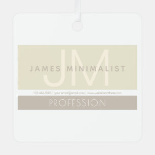 Modern Minimalistisch Taupe Erdtöne Ornament Aus Metall