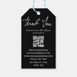 modern minimalistisch Vielen Dank Business qr Code Geschenkanhänger