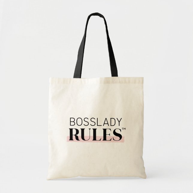 Modern Minimalistische BossLady-Regeln Tragetasche (Vorne)