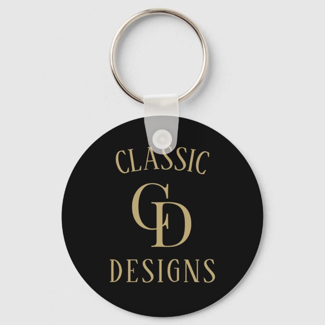 Modern Minimalistische Bürogeschenke Firmenlogo Schlüsselanhänger (Vorderseite)
