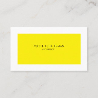 Modern-minimalistische gelbe professionelle Geschä Visitenkarte
