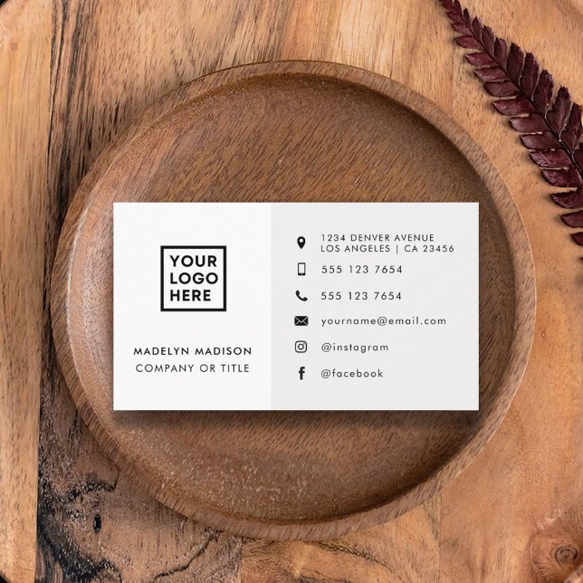 Modern Minimalistische Logo-Symbole soziale Medien Visitenkarte (Von Creator hochgeladen)