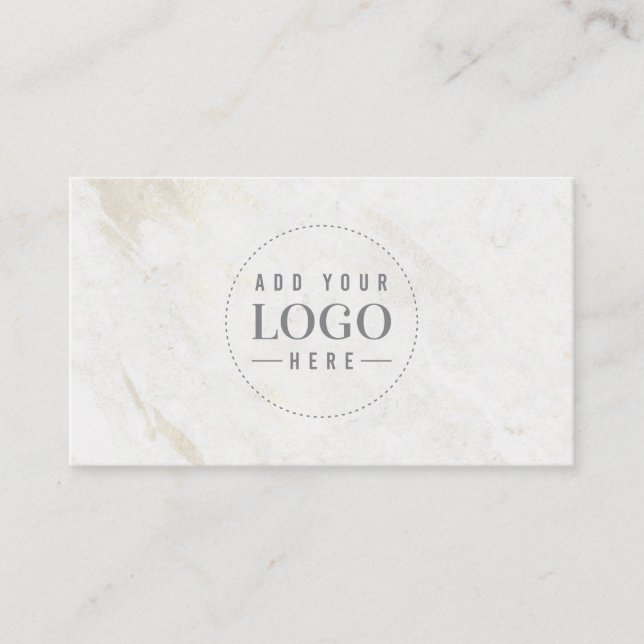 Modern Minimalistische Logo-Visitenkarten aus Marm Visitenkarte (Vorderseite)