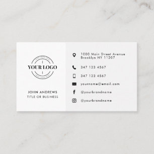 Modern Minimalistische Social Media Icons für Logo Visitenkarte
