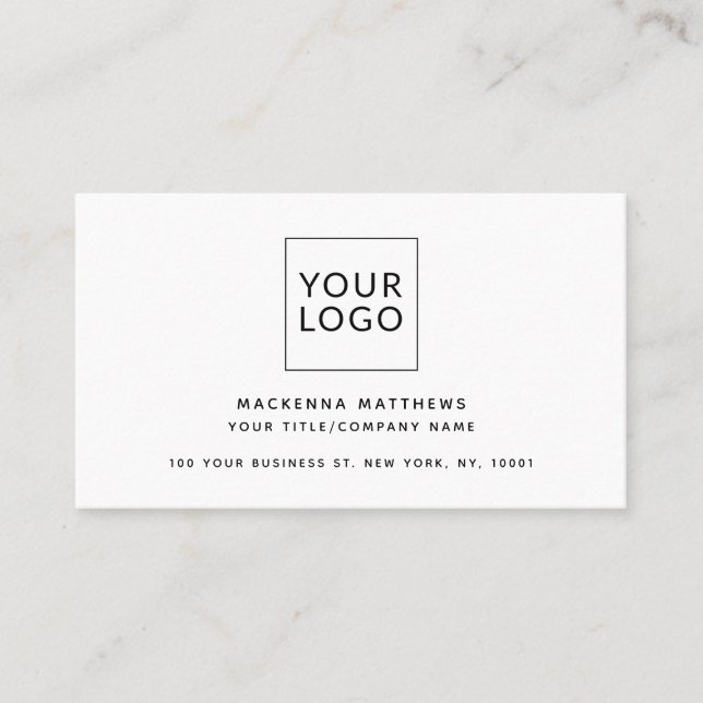 Modern Minimalistische Social Media Icons für Logo Visitenkarte (Vorderseite)