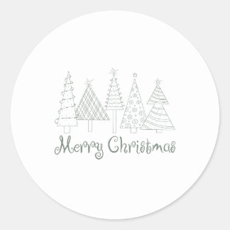Modern Minimalistische Weihnachten gemütlich Runder Aufkleber