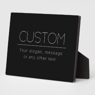 Modern minimalistischer editierbarer Text   Schwar Fotoplatte