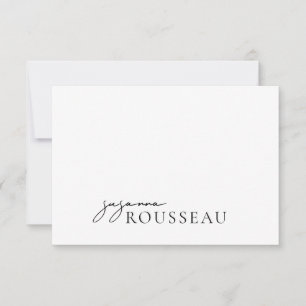 Modern minimalistischer Name Mitteilungskarte