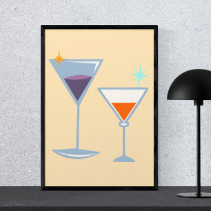Modern minimalistischer stilvoller Retro-Mid-Centu Poster
