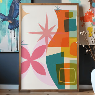 Modern minimalistischer stilvoller trendiger Mid-C Poster