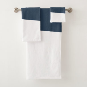 Modern minimalistisches abstraktes geometrisches N Badhandtuch Set
