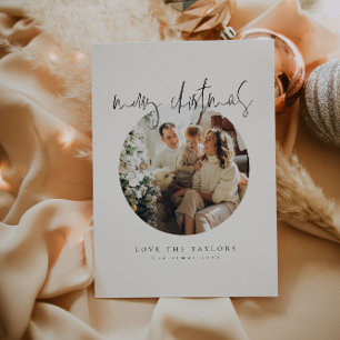 Modern Minimalistisches Foto Weihnachtskarte Feiertagskarte