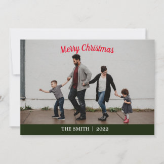 Modern Minimalistisches Foto Weihnachtskarte Karte