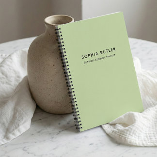 Modern Minimalistisches Grünes Notebook Notizbuch