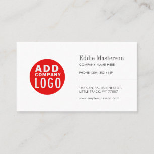 Modern Minimalistisches Hinzufügen eines Logos Visitenkarte