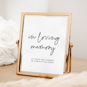 Modern minimalistisches Hochzeitsschild 'In liebev Poster