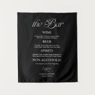 Modern-minimalistisches Hochzeitsschild "The Bar" Wandteppich