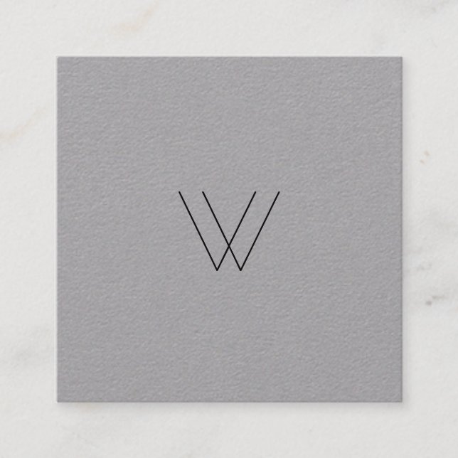 Modern Minimalistisches Logo Quadratische Visitenkarte (Vorderseite)
