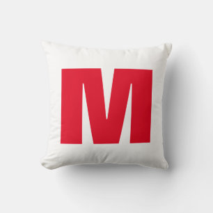 Modern Minimalistisches Monogramm Kissen