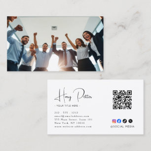 Modern-minimalistisches professionelles Logo-Foto Visitenkarte