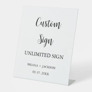Modern Minimalistisches Schild Hochzeitstisch
