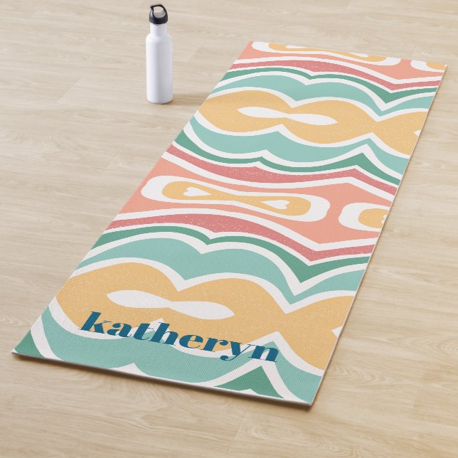 Modern Mint Green Abstrakt Stylish Chic Yoga Mat Yogamatte (Beispiel)
