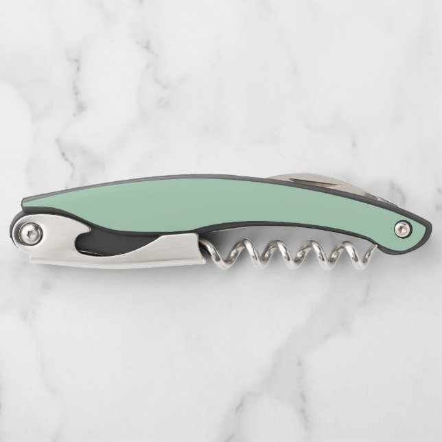 Modern Mint Green Corkschraube - Wine Lover Kellnermesser (Vorderseite)