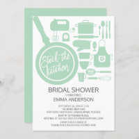 Modern Mint Kitchen Bridal Dusche Einladung