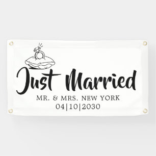 Modern mit Herz nur verheiratet Banner