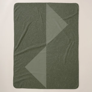 Modern Modern Green Sherpa Blanket - Individuell g Sherpadecke