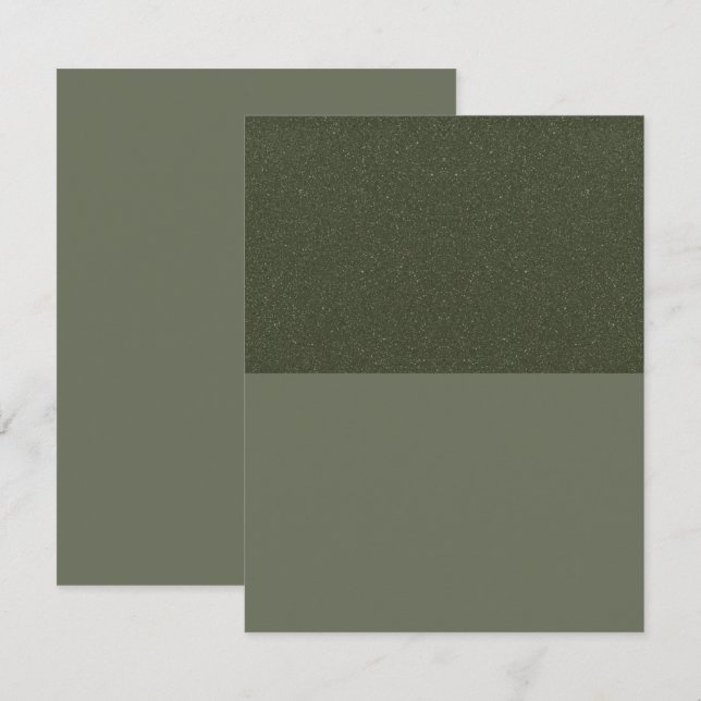 Modern moderne Green Split Flat Save the Date Card (Vorne/Hinten)