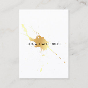 Modern moderner Gold Splash Elegantes Template Visitenkarte