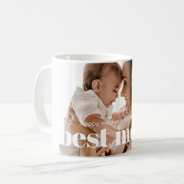 Modern modernes Foto Beste Mama je Kaffeetasse (Vorderseite Links)