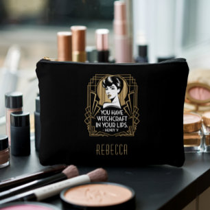 Modern modische Typografie Zitat Black Gold Zubehörtasche