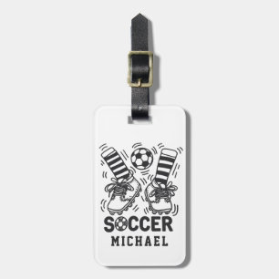 Modern modischer Fußball-Fußball-Personalisiert Gepäckanhänger