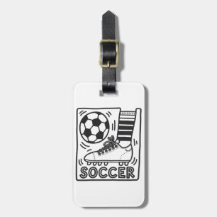Modern modischer Fußball-Fußball-Personalisiert Gepäckanhänger