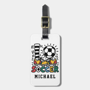 Modern modischer Fußball-Fußball-Personalisiert Gepäckanhänger