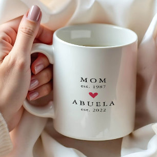 Modern Mom   Abuela Jahr Est. Kaffeetasse