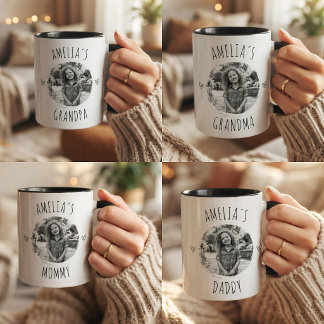 Modern Mom Dad Grandma Grandpa Aunt Custom Photo Tasse