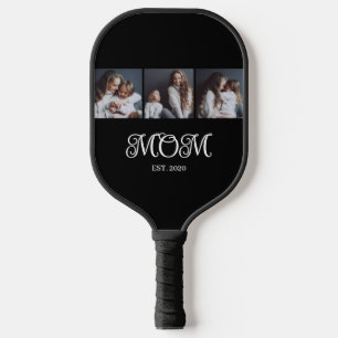 Modern Mom Established Schrift Schwarz 3 Foto Pickleball Schläger