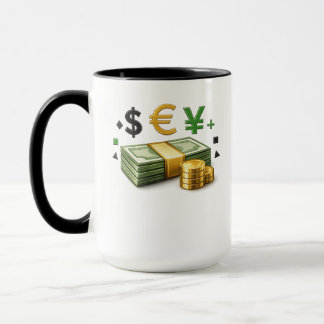 Modern Money Stack Design Mug Tasse
