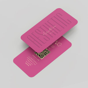 Modern Monogram Ästhetik Ästhetik Pink Gold Visitenkarte