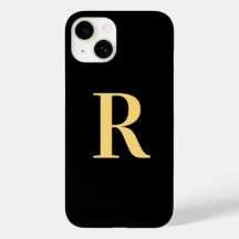 Modern Monogram Black Gold