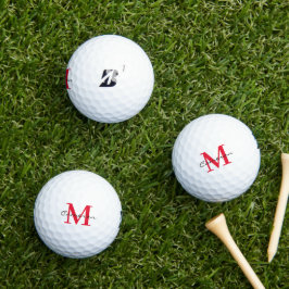 Modern Monogram Initial and Name Personalisiert Golfball