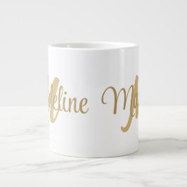 Modern Monogram Initial Letter and Name Jumbo Tass Jumbo-Tasse