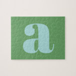 Modern Monogram Initial Letter Blue und Green<br><div class="desc">Niedliches modernes Monogramm in hellblau und grün</div>