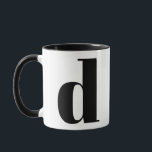 Modern Monogram Initial Letter D Black and White Tasse<br><div class="desc">Niedliches modernes d Monogramm in Schwarzweiß. Wenn Ihr bevorzugter Brief auf dieser Tasse nicht funktioniert,  lesen Sie bitte die Monogramm-Tasse für den gewünschten Brief oder kontaktieren Sie mich.</div>