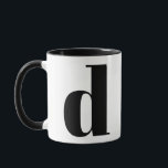 Modern Monogram Initial Letter D Black and White Tasse<br><div class="desc">Niedliches modernes d Monogramm in Schwarzweiß. Wenn Ihr bevorzugter Brief auf dieser Tasse nicht funktioniert,  lesen Sie bitte die Monogramm-Tasse für den gewünschten Brief oder kontaktieren Sie mich.</div>